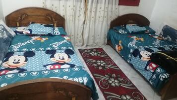 2 slaapkamers, een strijkplank/strijkijzer, wifi, beddengoed