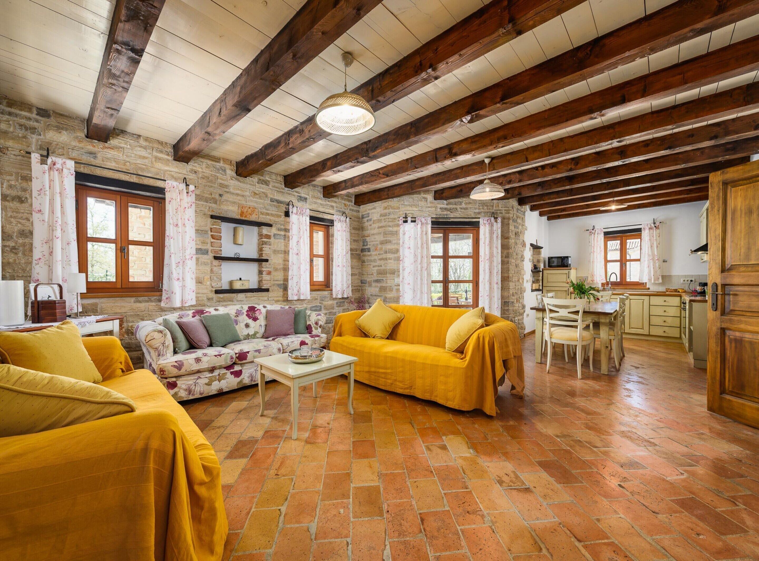 Villa | Living area | Fireplace
