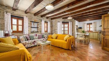 Villa | Living area | Fireplace