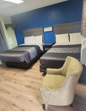 Double Room, 2 Double Beds, Non Smoking | Desk, free WiFi, bed sheets - Plaza Motel (Joplin)