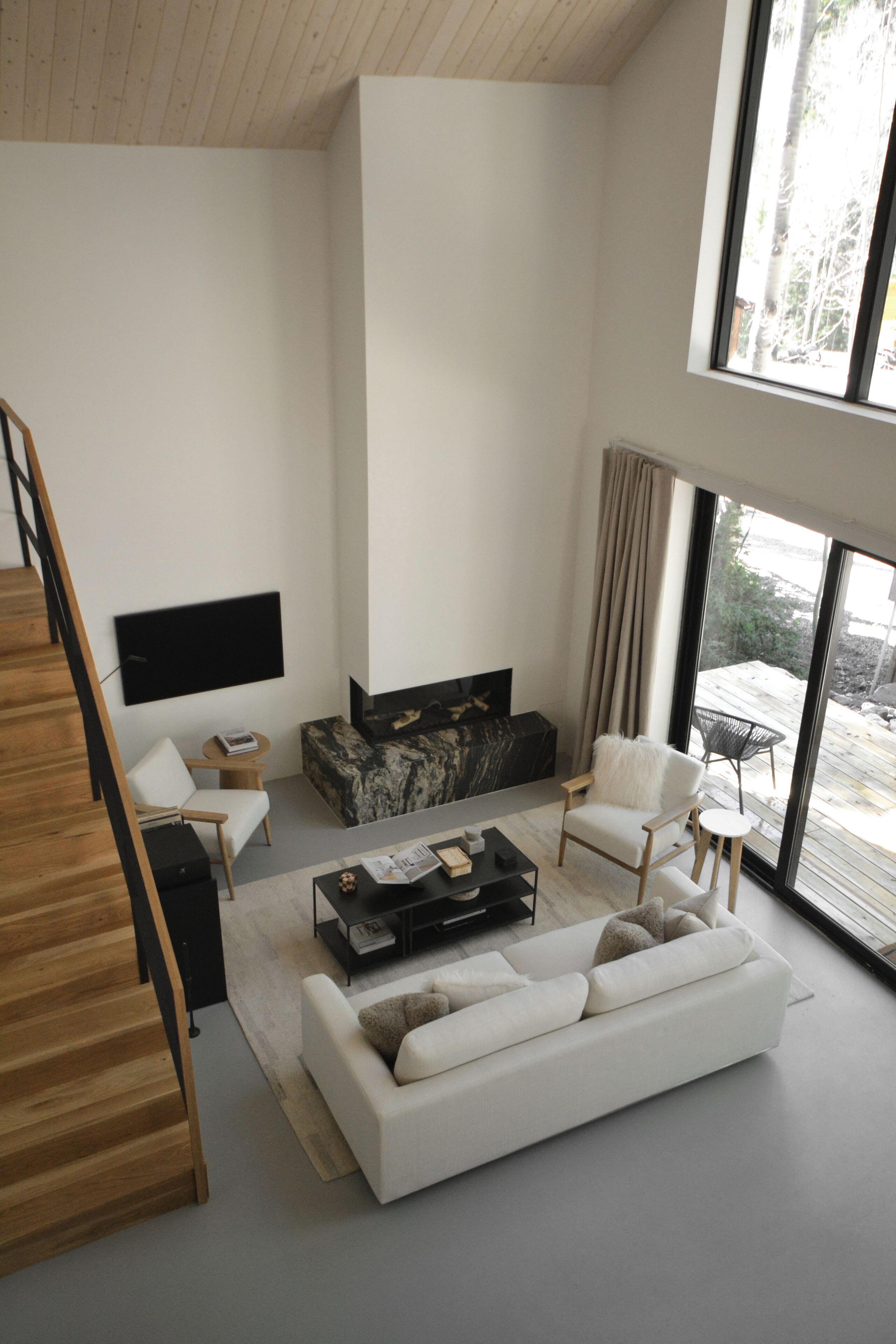 TV connectée, cheminée