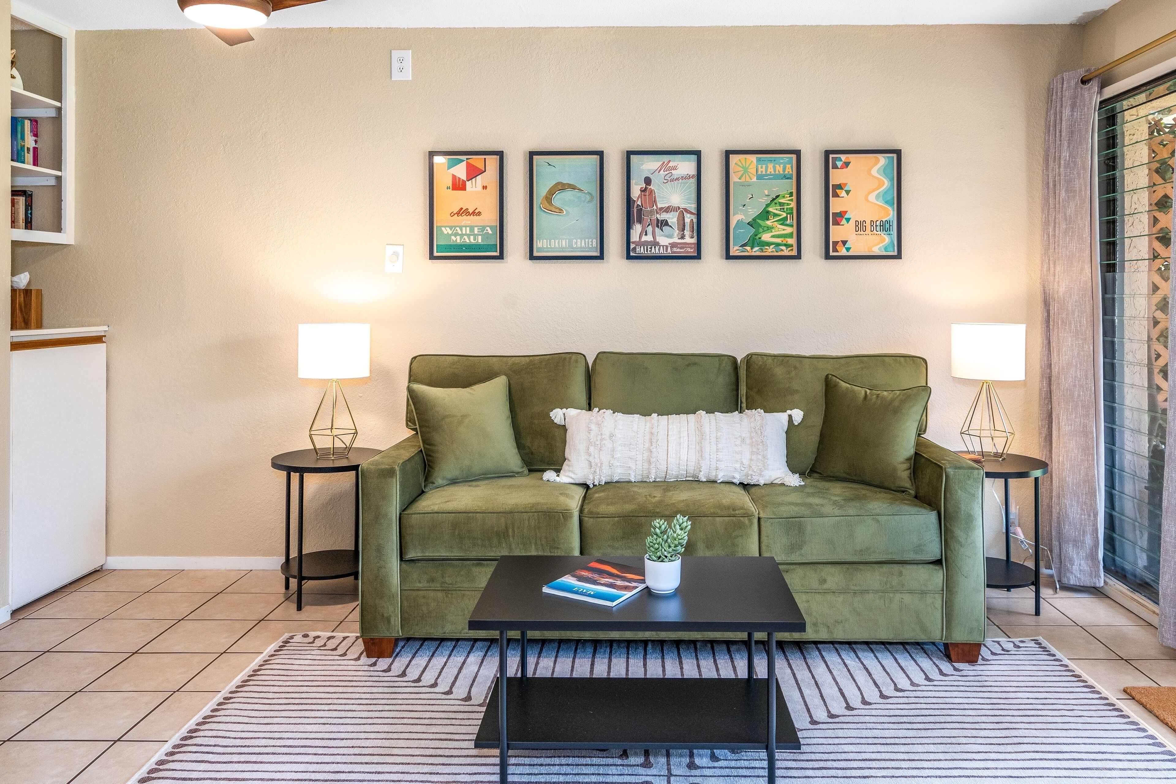 Smart TV, DVD player, books