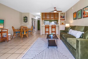 Smart TV, DVD player, books