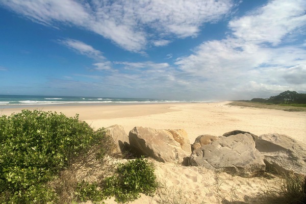 Deserted beach five minute drive away