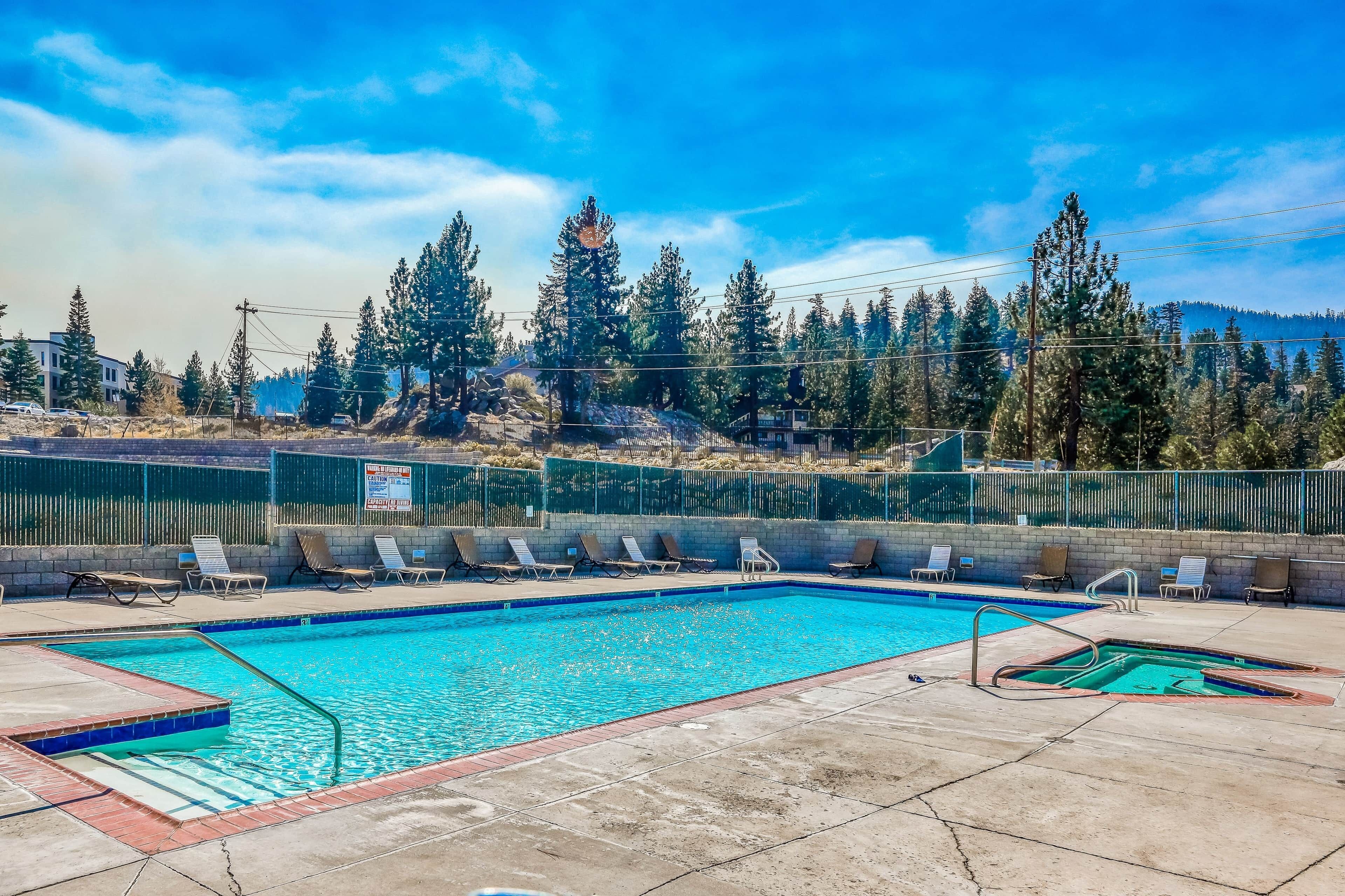A heated pool