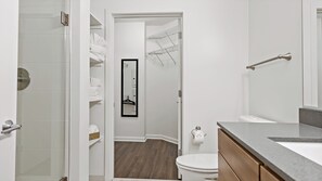 Shower, hair dryer - Unique Collection | Luxury | Tysons | Rooftop Pool (Tysons)