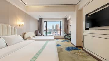 Hypo-allergenic bedding, down duvets, Select Comfort beds, desk