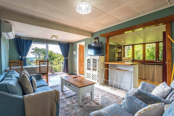 TV - Splashing Tui Cottage - Our Island (Waiheke Island)