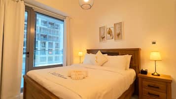 1 bedroom, iron/ironing board, travel crib, WiFi