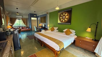 Family Room, 1 Bedroom, Garden View | Individually decorated, individually furnished, desk, laptop workspace