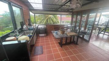 Shared fridge, microwave, electric kettle