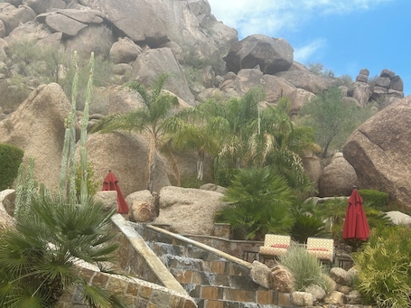 Outdoor dining. Beautiful Separate Mountain Side Casita