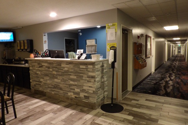 Mostrador de check-in y check-out