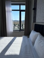 Standard Double Room, Mountain View | In-room safe, desk, laptop workspace, blackout drapes