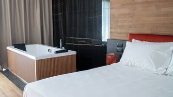 Superior Suite, 1 King Bed with Sofa bed, City View | Laptop workspace, blackout drapes, soundproofing, iron/ironing board