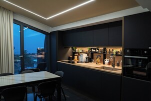 高级开间套房, 城市景观 | 笔记本电脑工作区、遮光窗帘、隔音、熨斗/熨板