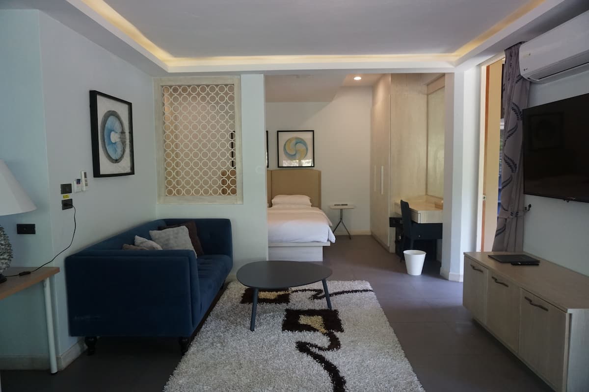Deluxe Double Suite with Garden | 1 bedroom, minibar, in-room safe, desk