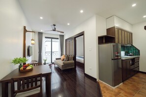 Apartamento, 1 quarto, cozinha | Área de estar | TV