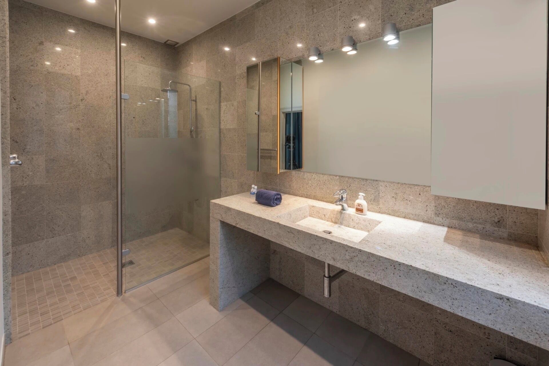 Appartement Supérieur 2 | Bathroom | Shower, free toiletries, hair dryer, towels