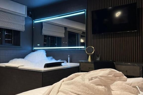 1 habitación y ropa de cama de alta calidad