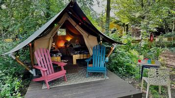 Eenvoudige tent, 2 eenpersoonsbedden, tuin | 1 slaapkamer, gratis wifi