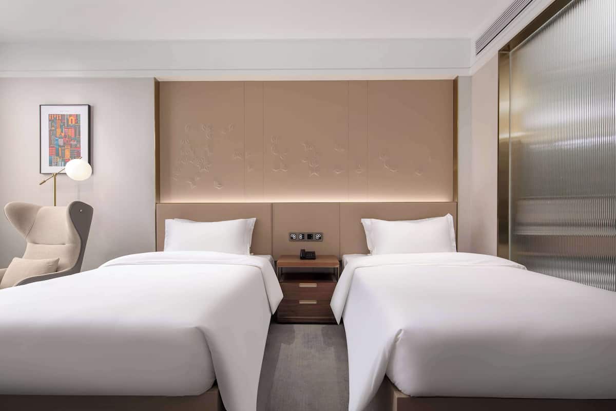 In-room safe, desk, laptop workspace, blackout drapes