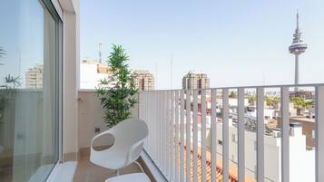 Deluxe appartement, uitzicht op de stad | Terras