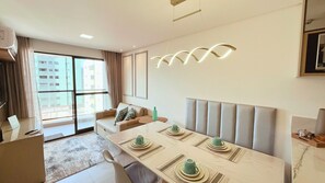 Living area - Flat Oceânica Seaside - By Almare (João Pessoa)