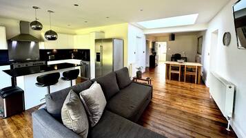 Smart TV, fireplace