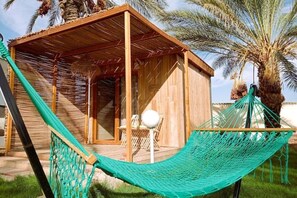 Terrace/patio - Bungalow Fezzani, in oasis plus pool  (Douz)