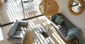 Superior-Chalet, Seeblick | Wohnbereich