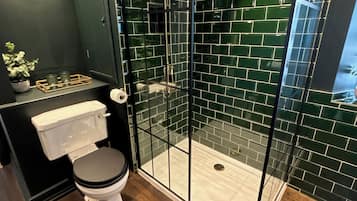 Apartament de luxe, 1 llit de matrimoni gran i sofà llit, cuina, vistes a la ciutat | Bany