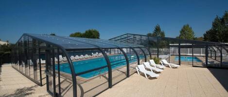 Indoor pool, a heated pool