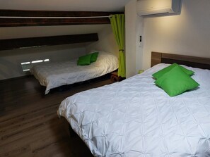 2 dormitorios, cuna de viaje, wifi gratis y ropa de cama