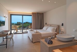 Vila superluxo, 2 quartos, vista para o mar | 2 quartos, quartos à prova de som, Wi-Fi de cortesia