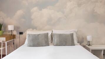 Chambre Double, balcon, vue jardin