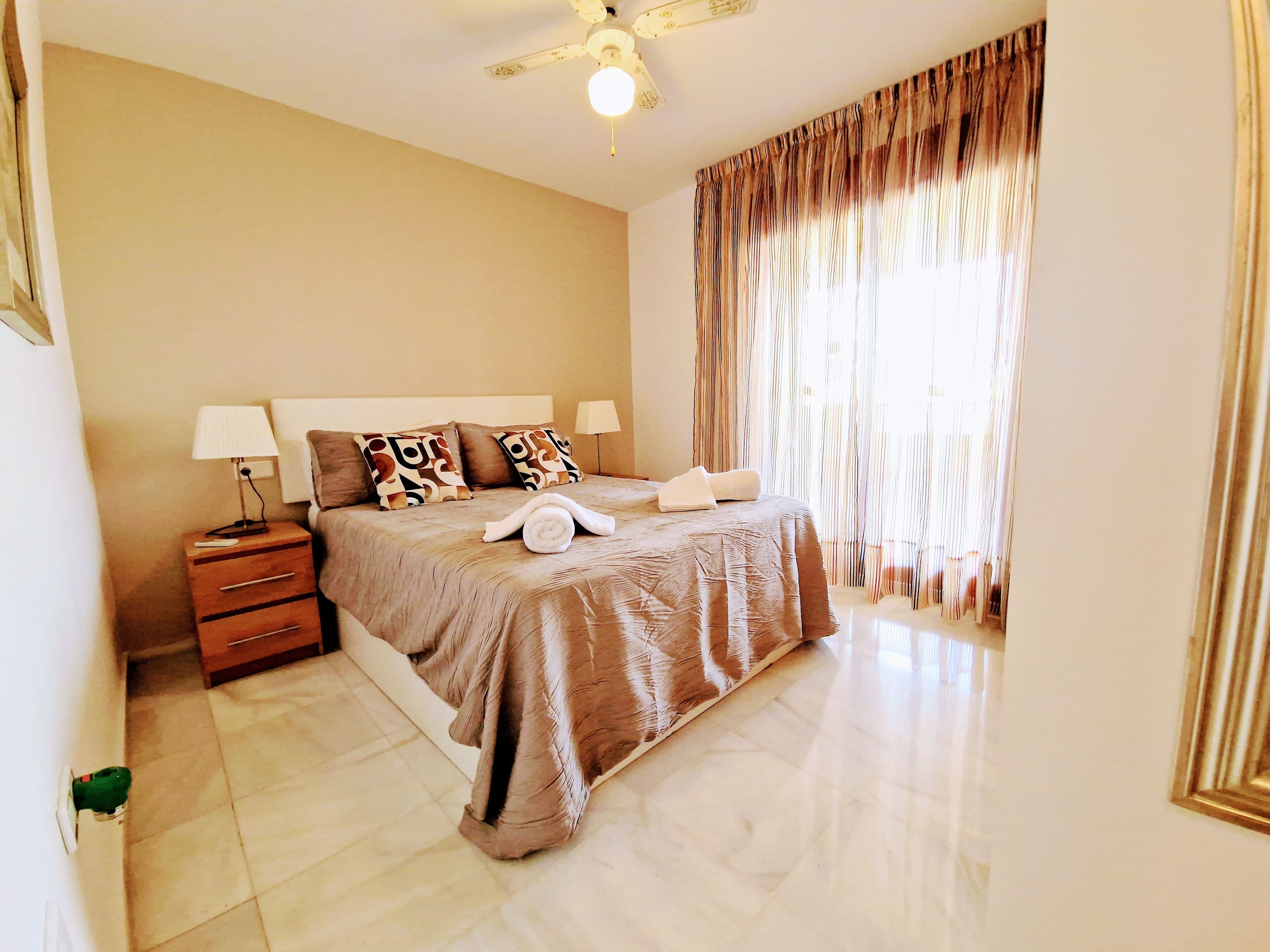2 bedrooms, in-room safe, iron/ironing board, travel crib