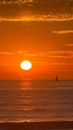 Playa en los alrededores, camastros y toallas de playa
