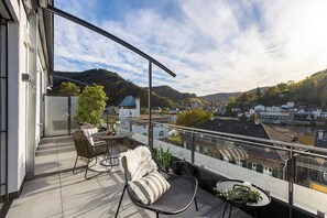 Outdoor dining - NEW: Penthouse Mosel-Top Luxury Design 2 persons (Traben-Trarbach)