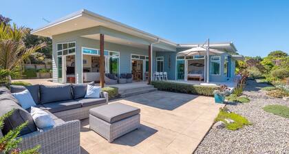 A stunning architecturally designed home in a quiet and sunny location