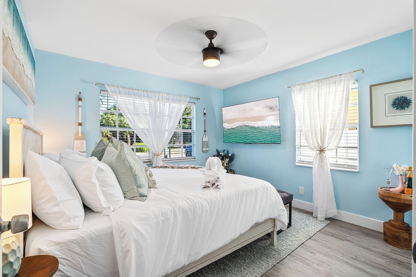 3 bedrooms, iron/ironing board, travel cot, WiFi