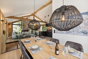 Dining - Chalet Le Reve  Cinema room  Jacuzzi (Riddes)