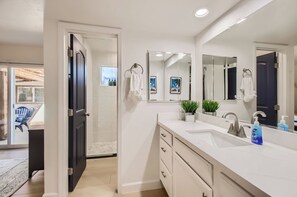 Hair dryer, towels