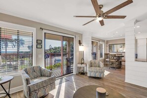 Smart TV, offices - Admiral's Row 109 - Stunning 2BR, 2BA Ocean Views (Hilton Head Island)