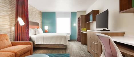 Kamar, 1 Tempat Tidur King | Brankas, meja kerja, setrika/meja setrika, dan Wi-Fi gratis