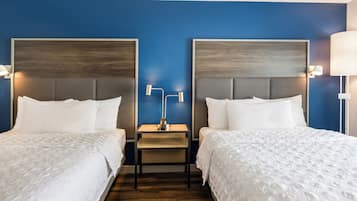 Desk, free WiFi, bed sheets