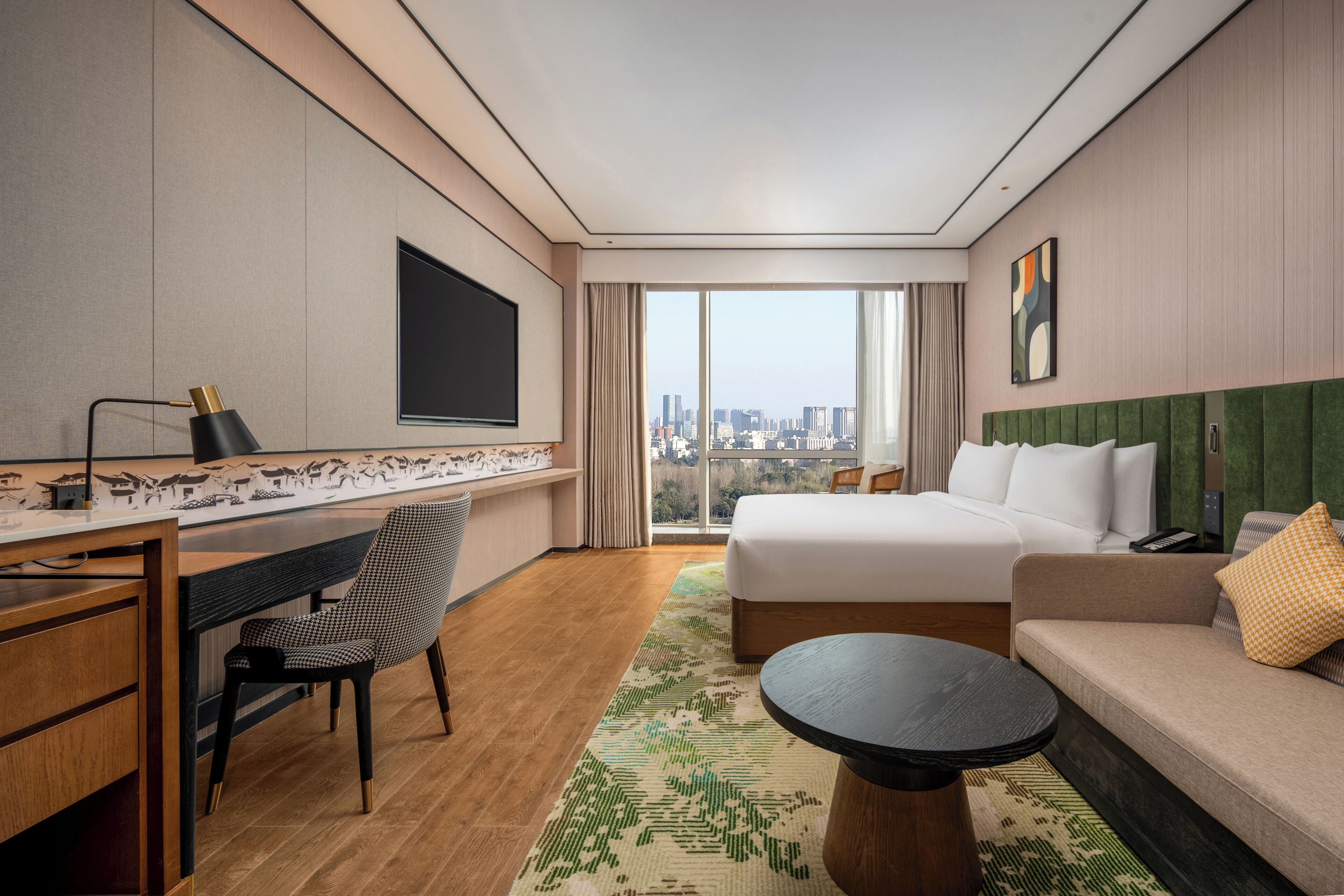 Superior kamer, 1 kingsize bed | Een kluis op de kamer, een bureau, geluiddichte muren, gratis wifi