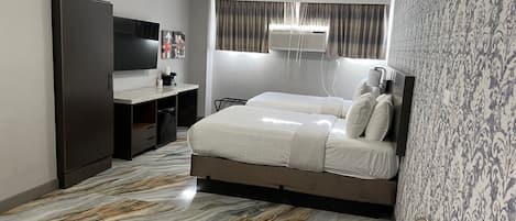 Double Room, 2 Double Beds, Non Smoking, Private Bathroom