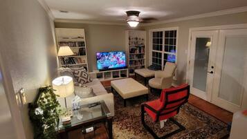 Smart TV, video games, DVD player, books