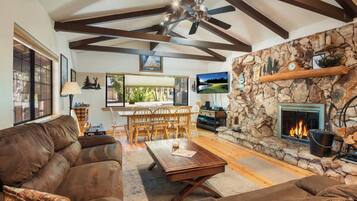 House, Multiple Beds, Fireplace, Mountain View (Elm Street Getaway) | Living area | 42-inch flat-screen TV with digital channels